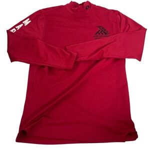 Marine‎ Corps Marathon 2015 Red Long Sleeve Shirt MCM 26.2 Mock Neck Large